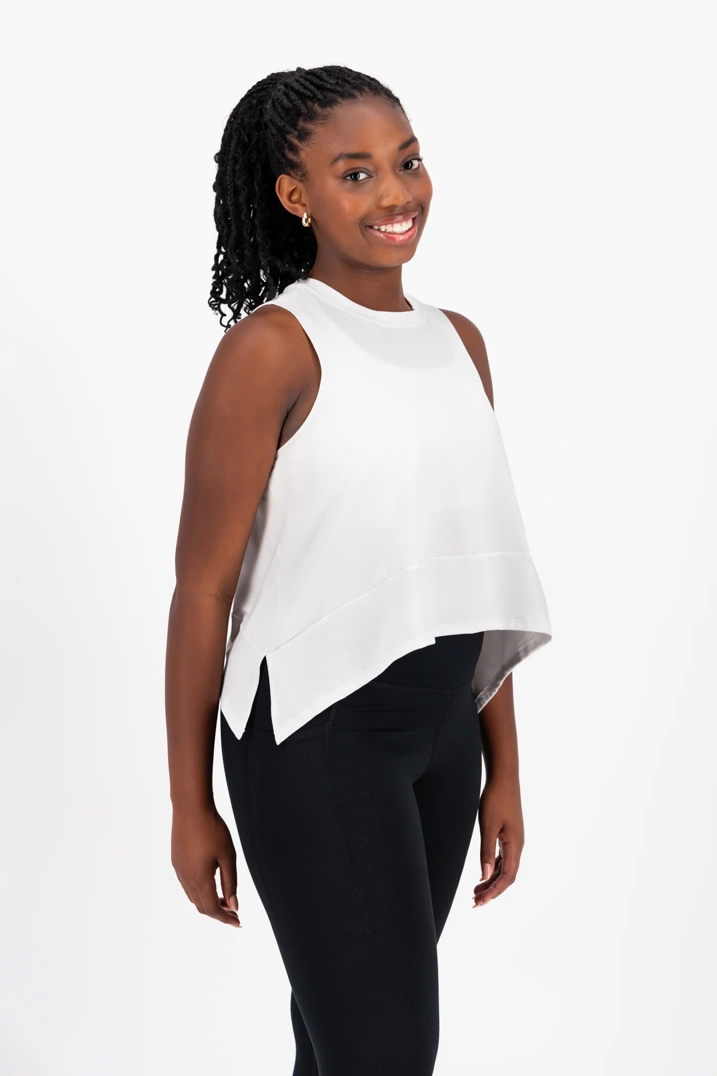 Cropped Flowy Tank