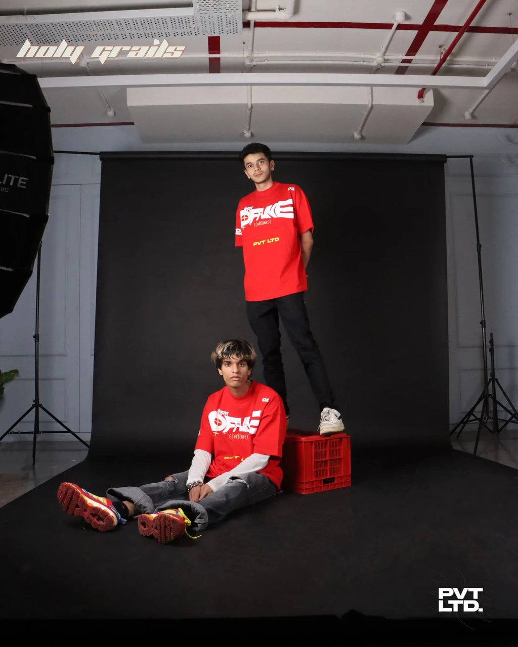 Behtar Offline Red Oversize Tee HG x Pvt Ltd