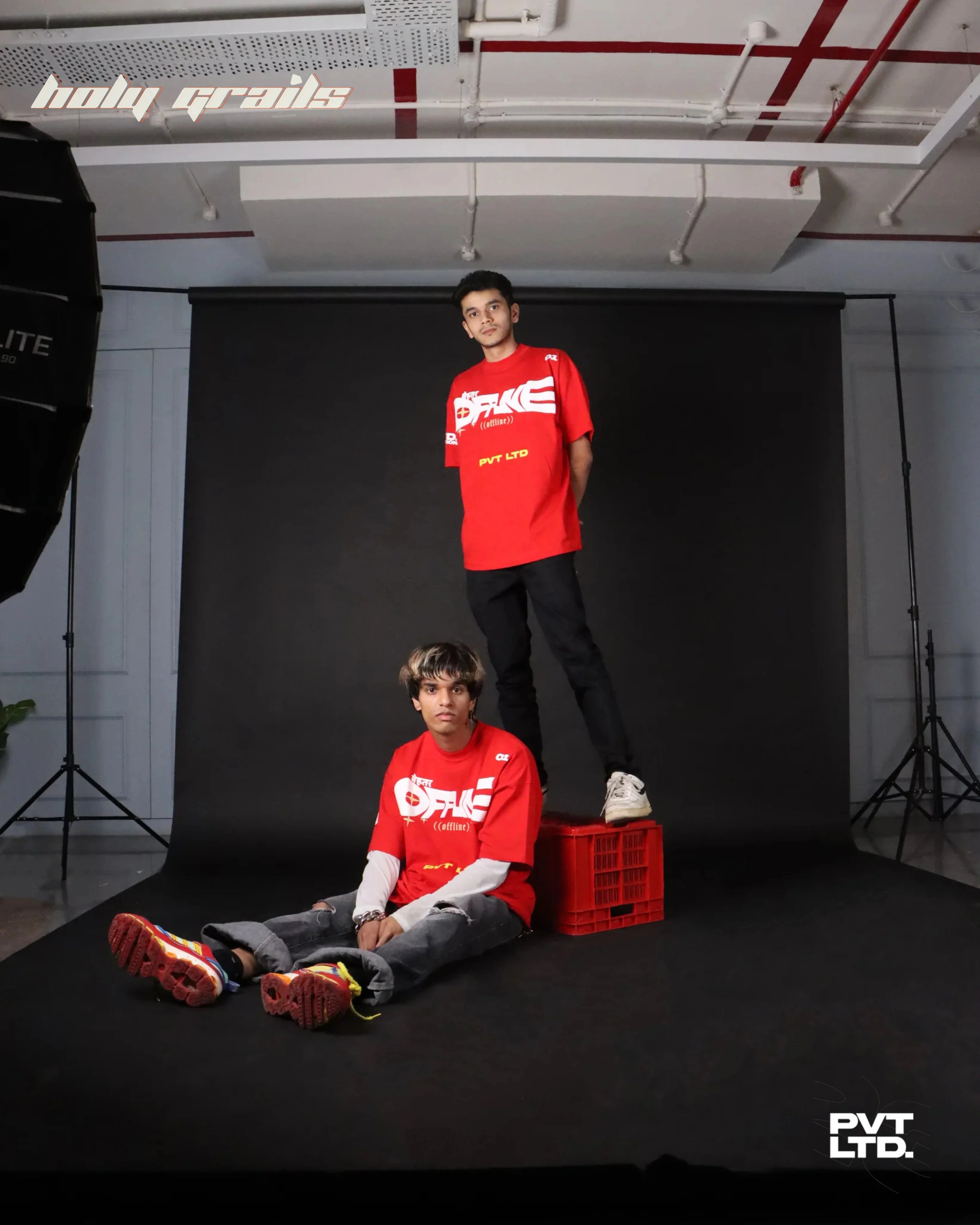 Behtar Offline Red Oversize Tee HG x Pvt Ltd
