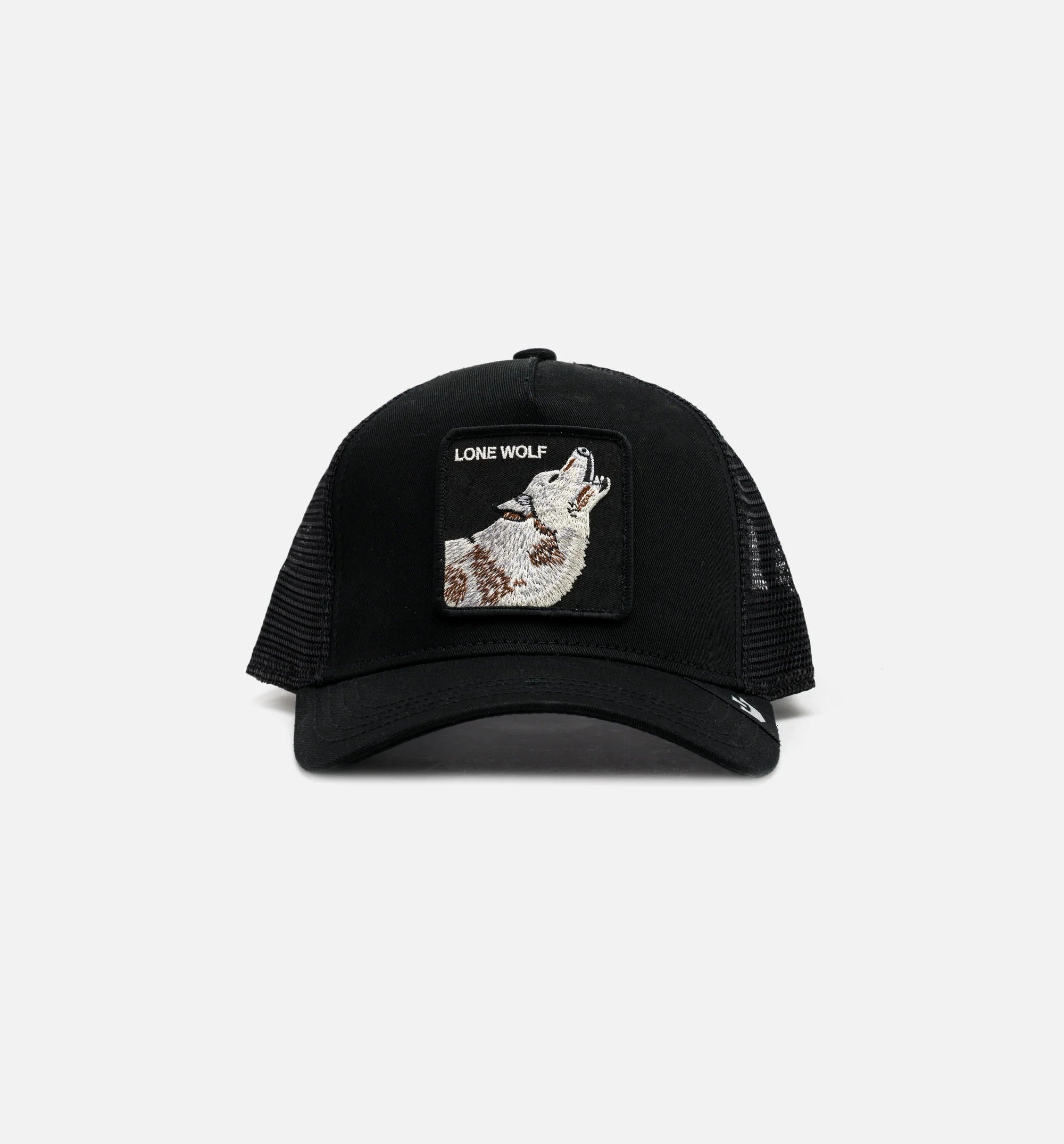 The Lone Wolf Trucker Mens Hat Black