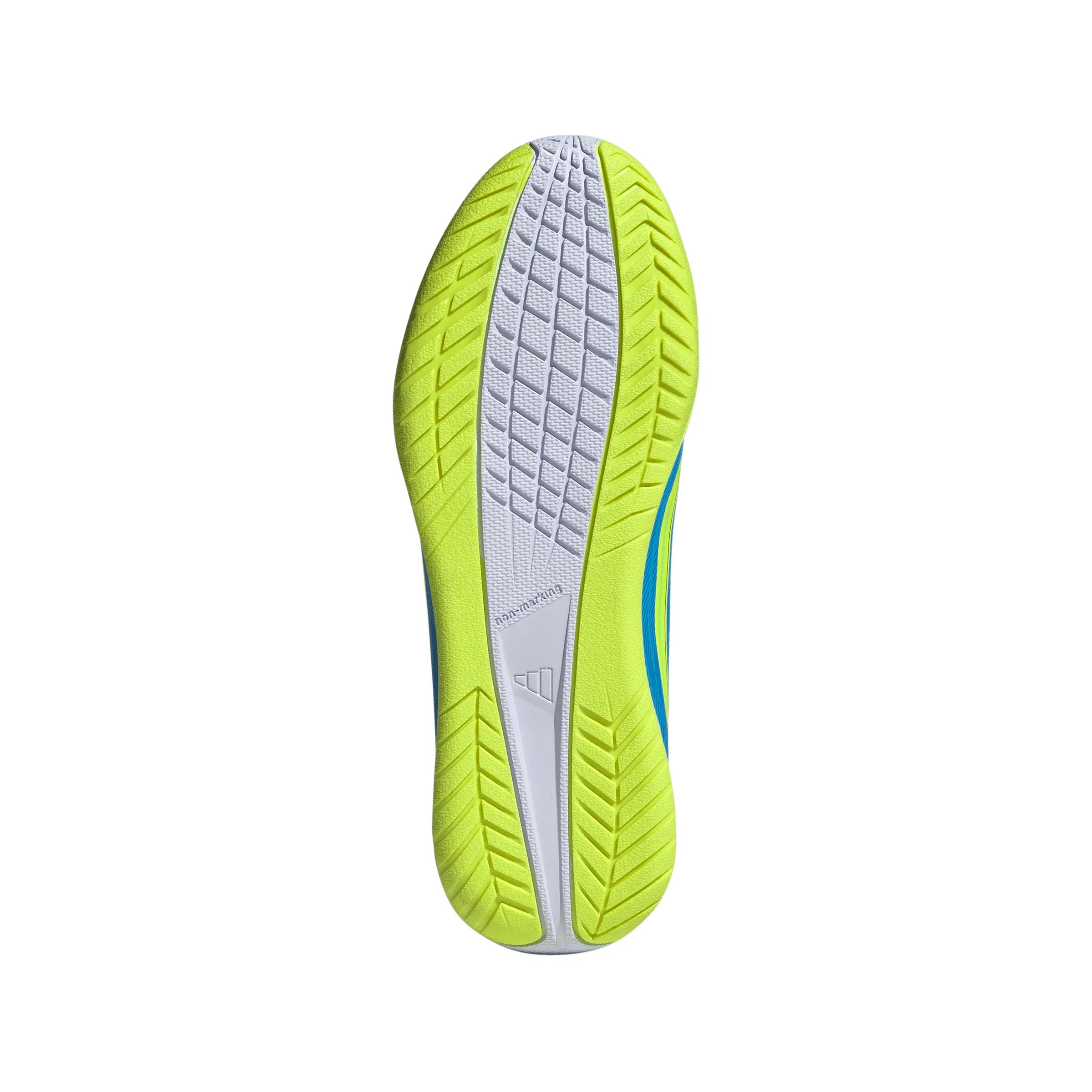 adidas F50 Club IN Indoor Youth Soccer Shoes Blue Yellow Aqua