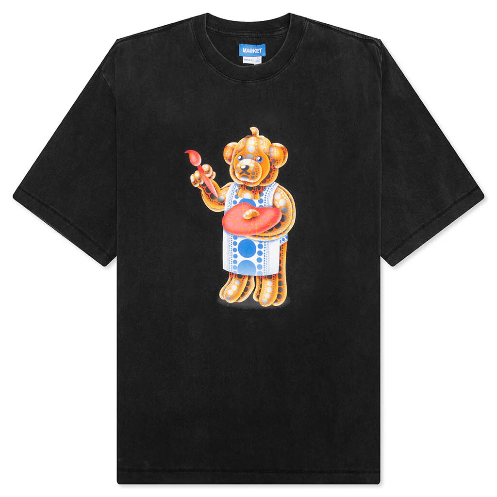 Infinity Bear T Shirt Washed Black