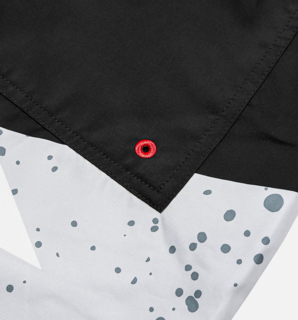 Essentials 5 Poolside Mens Shorts Cement Grey Fire Red