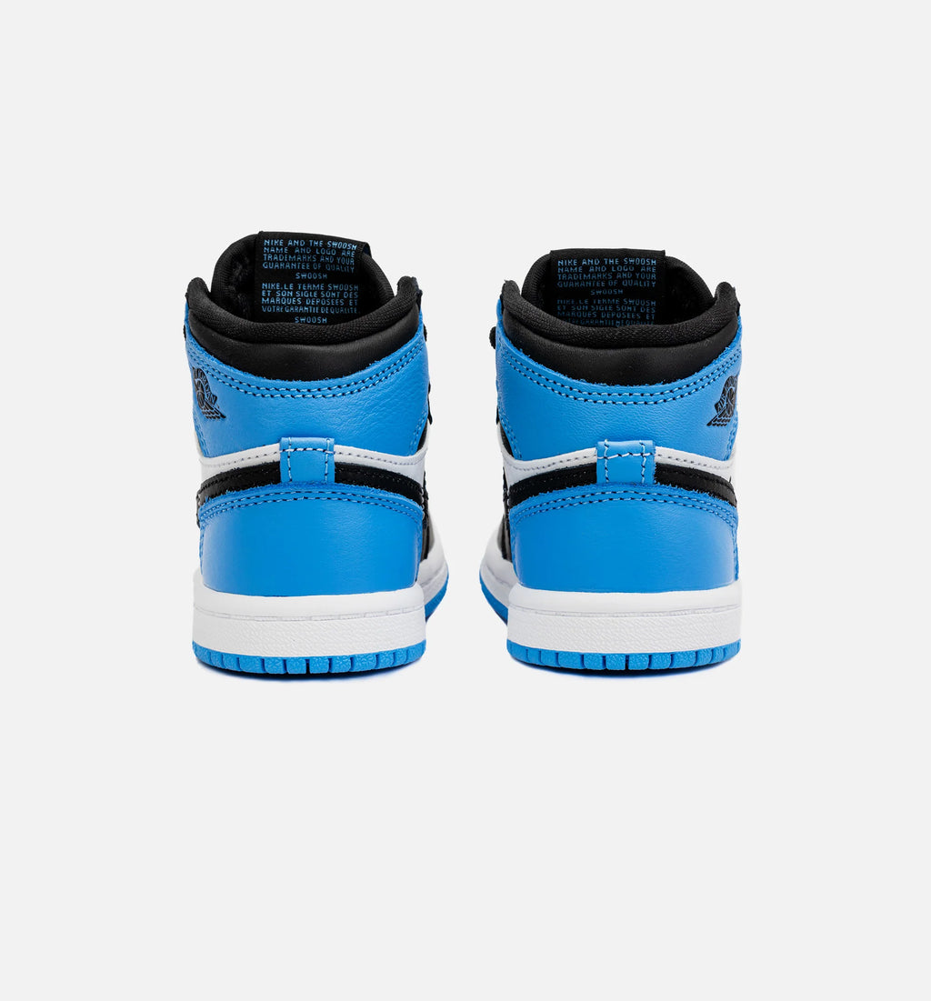 Air Jordan 1 Retro High OG University Blue Infant Toddler Lifestyle Shoe Black Blue