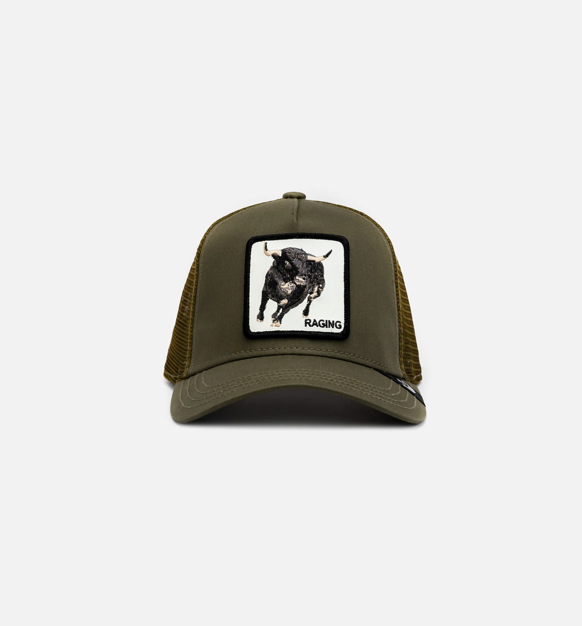 Road Rage Trucker Mens Hat Olive