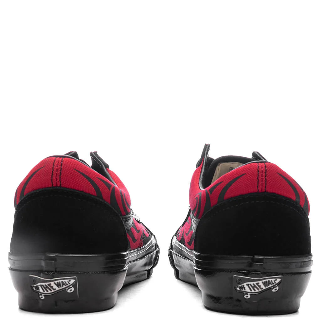Premium Old Skool Y2K Flame Black Red