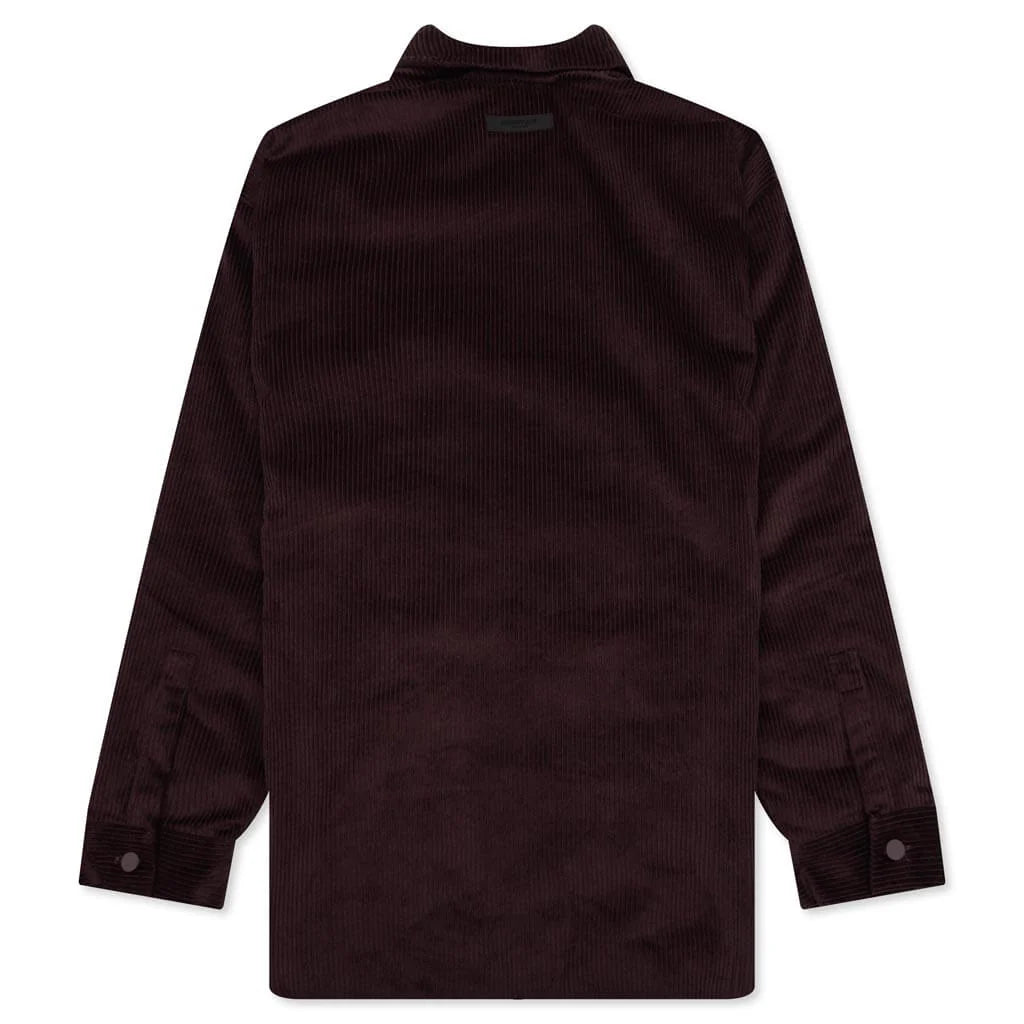 Corduroy Shirt Jacket Plum