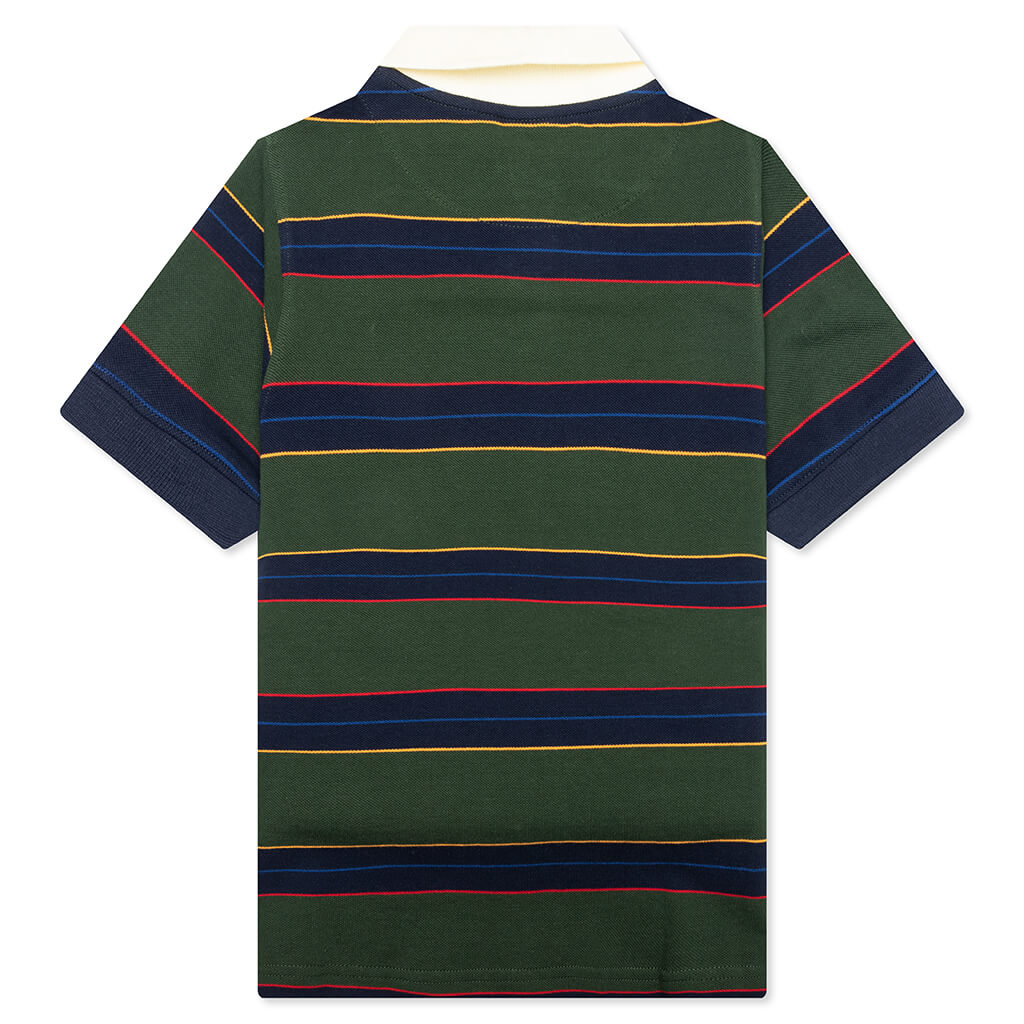Kids Waterside S S Polo Jungle Green