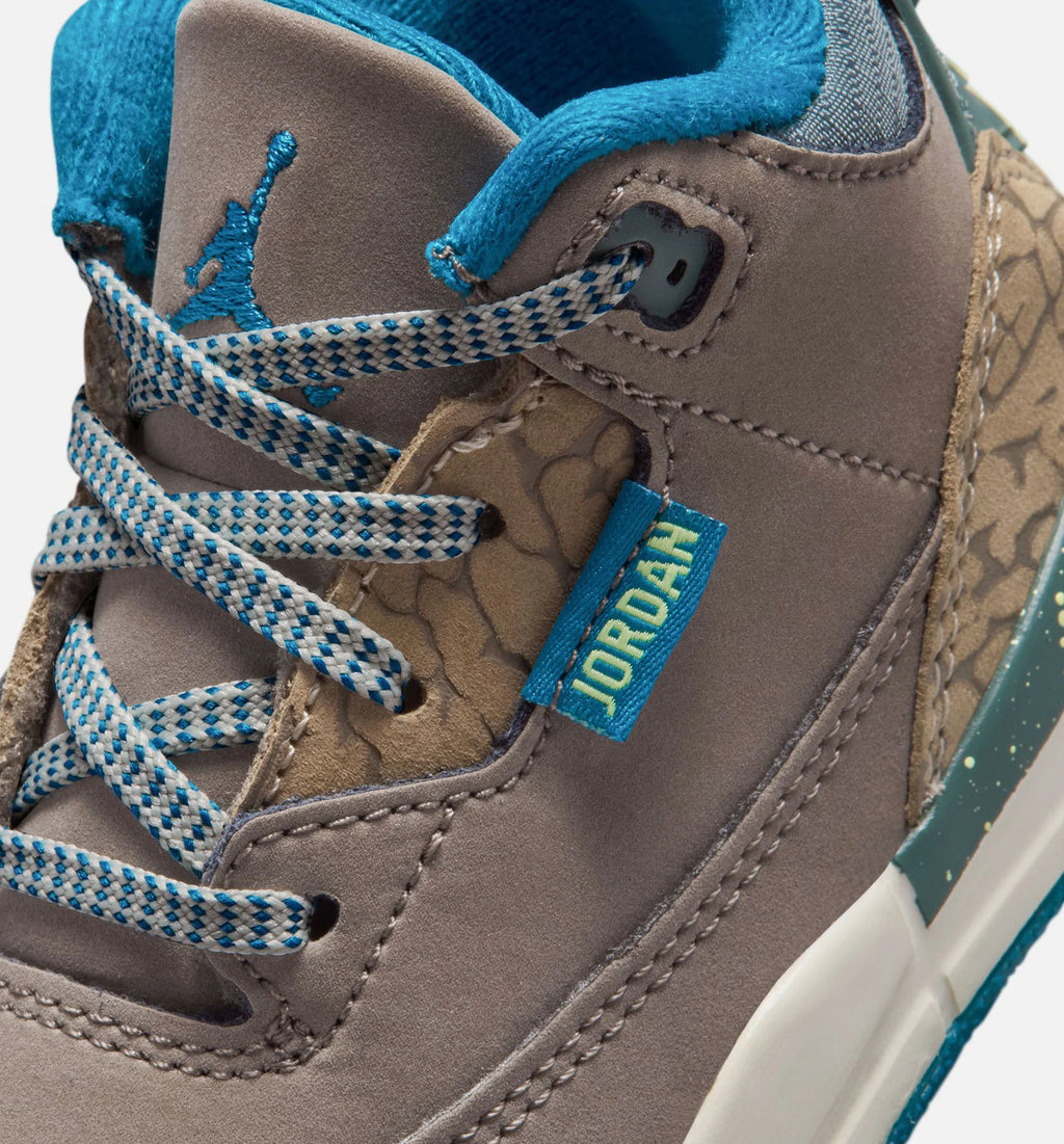 Air Jordan 3 Retro Olive Grey Infant Toddler Lifestlye Shoe Olive Grey Green Abyss Khaki Sea Glass