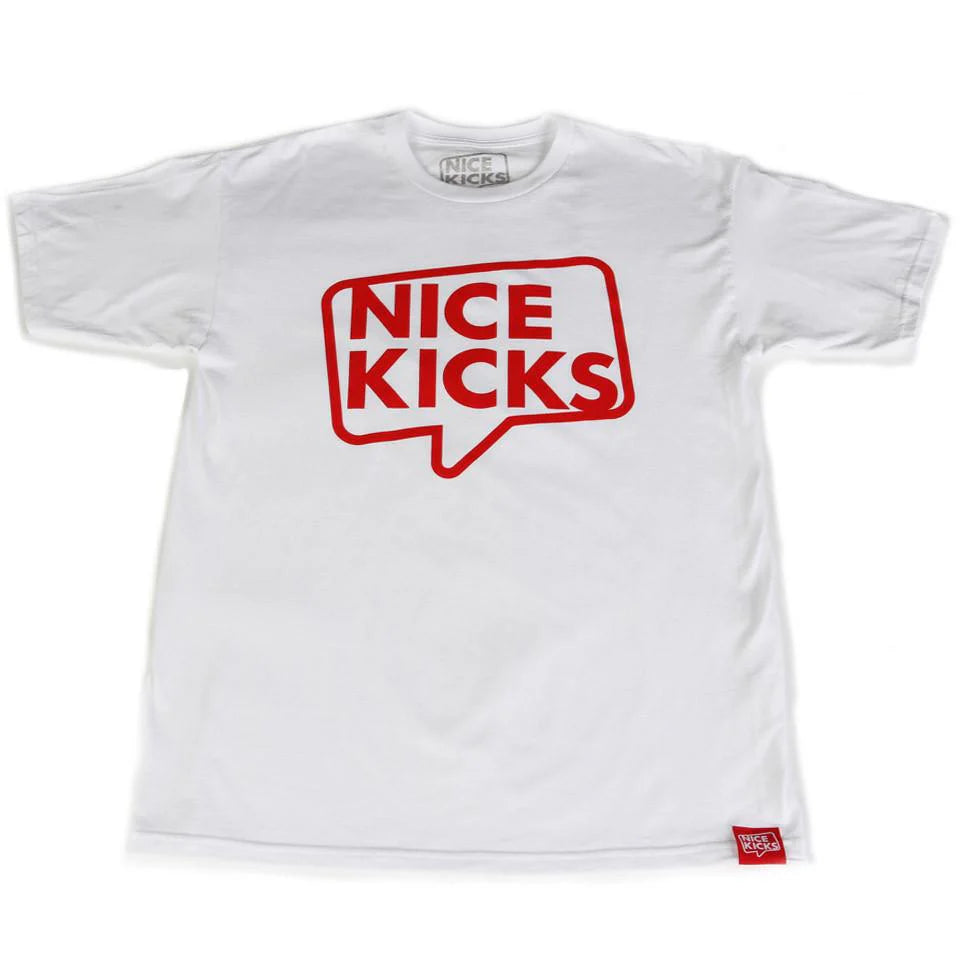 Nice Kicks Classic Outline Tee White Red