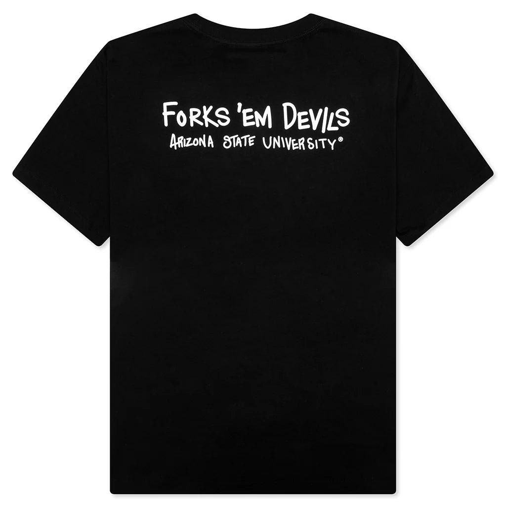 Feature x ASU Fork Em Devils Tee Black