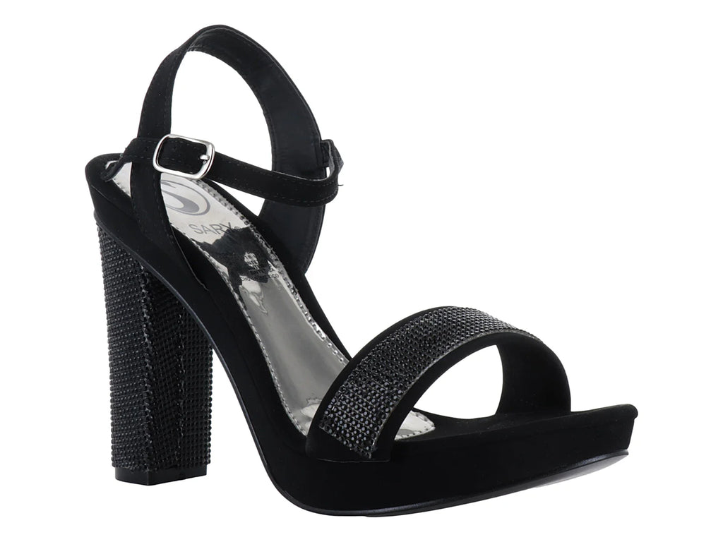 Sandalias Sary de Tacón Negro para Mujer
