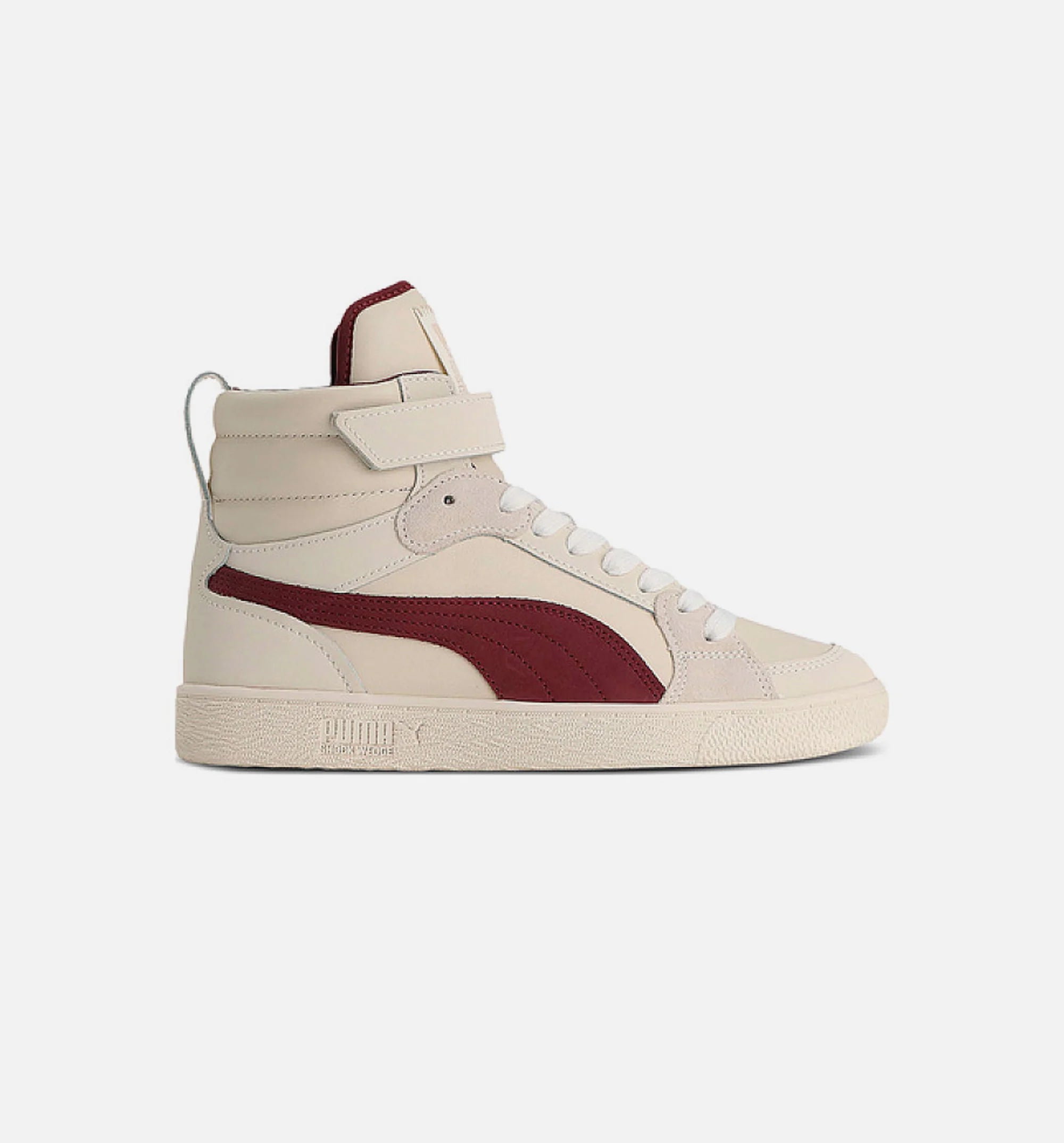 June Ambrose Keeping Score Ralph Sampson Mid Womens Lifestyle Shoe Beige Maroon