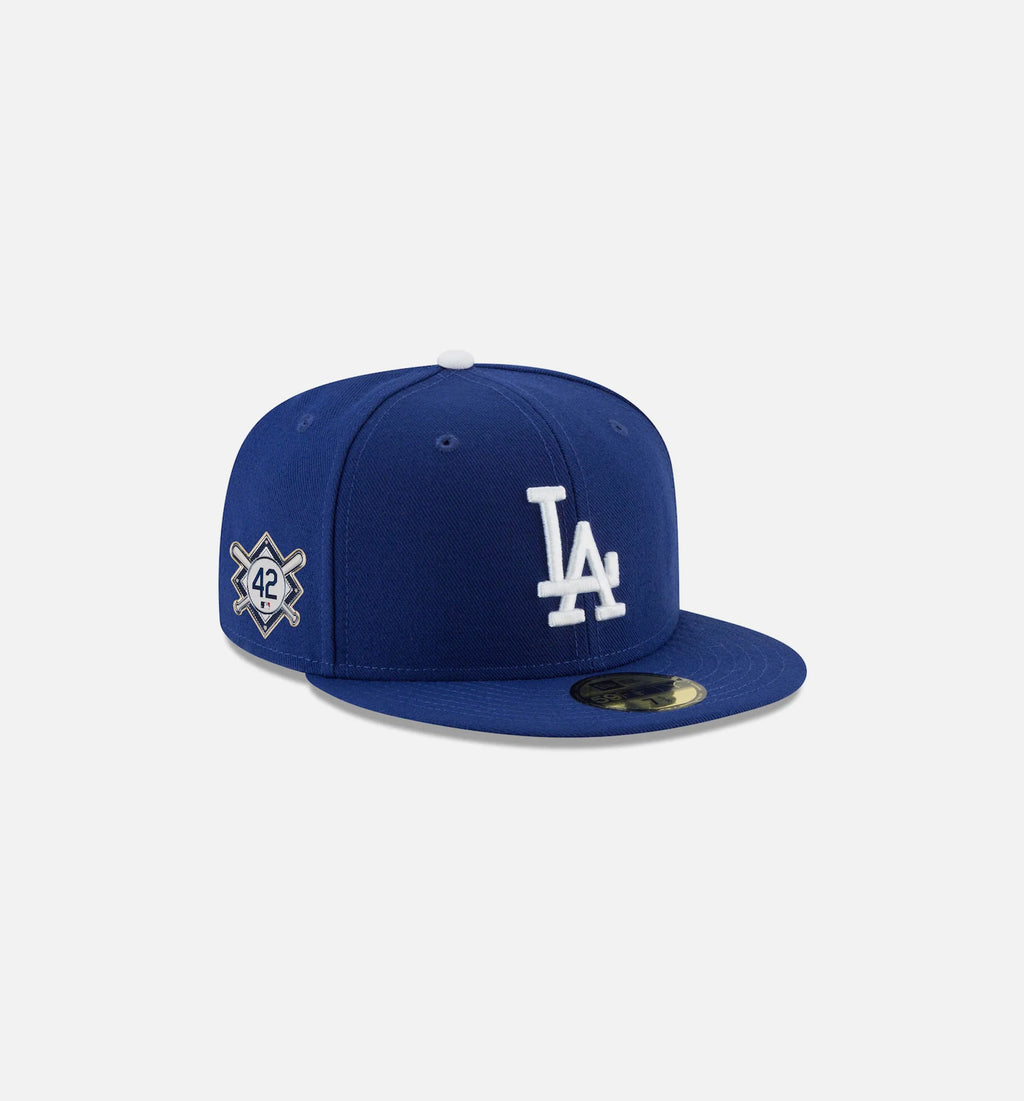 Los Angeles Dodgers Jackie Robinson Day 59FIFTY Fitted Cap Mens Hat Blue