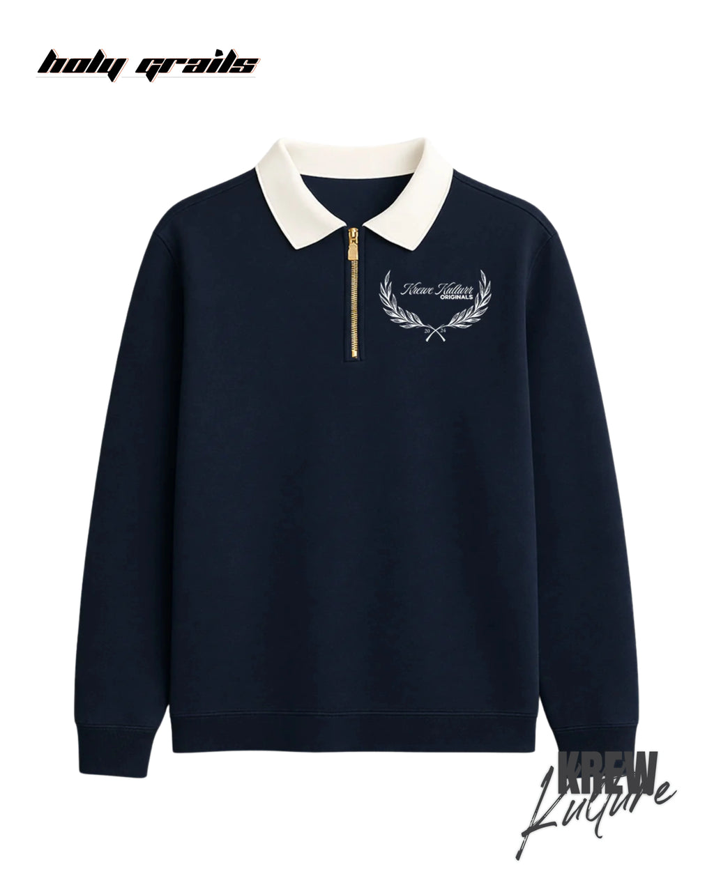 The Elite Navy Blue Polo T Shirt HG x Krewe Kulturr