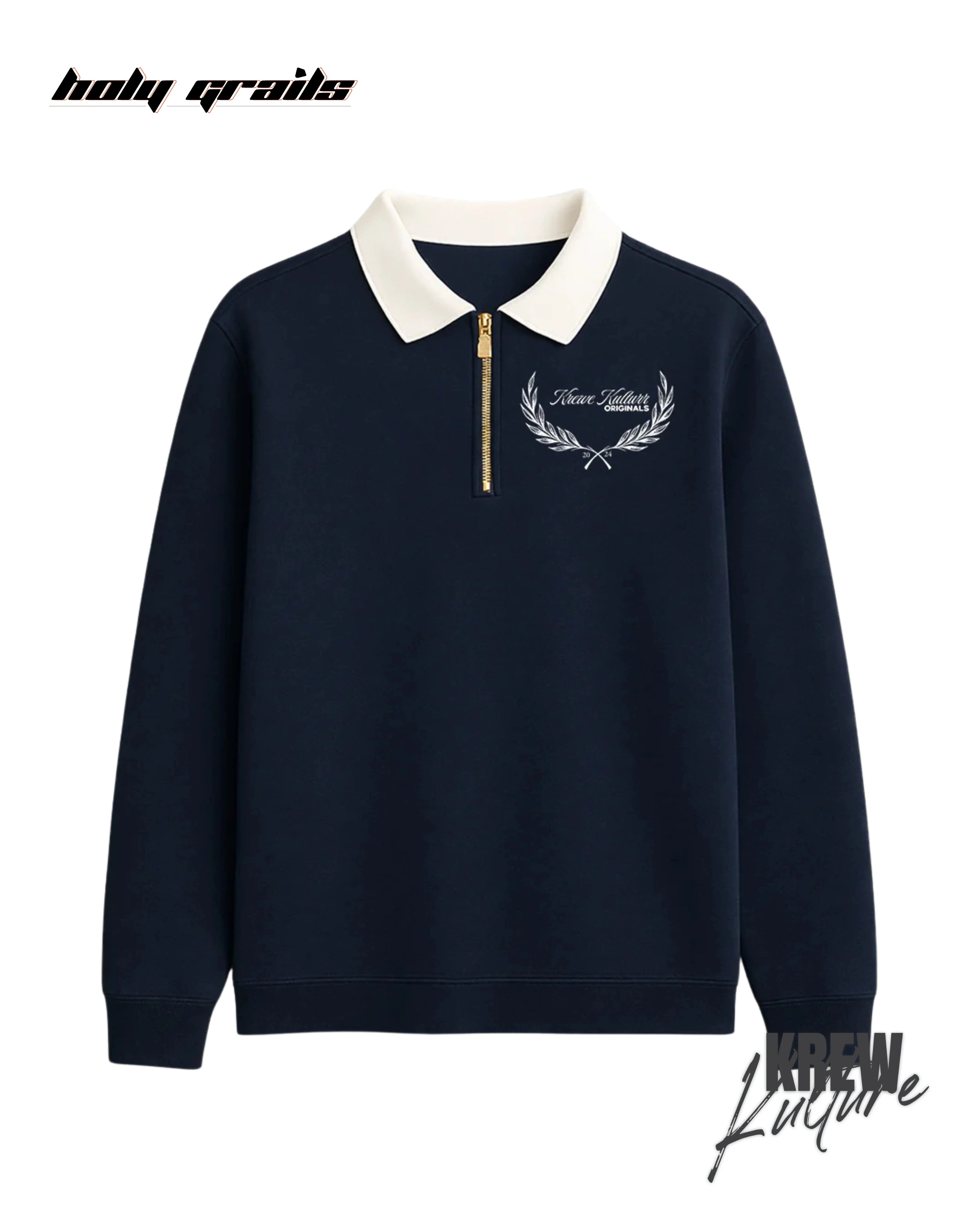 The Elite Navy Blue Polo T Shirt HG x Krewe Kulturr