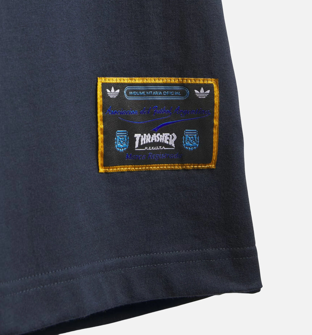 Thrasher X AFA Mens Short Sleeve Shirt Navy White