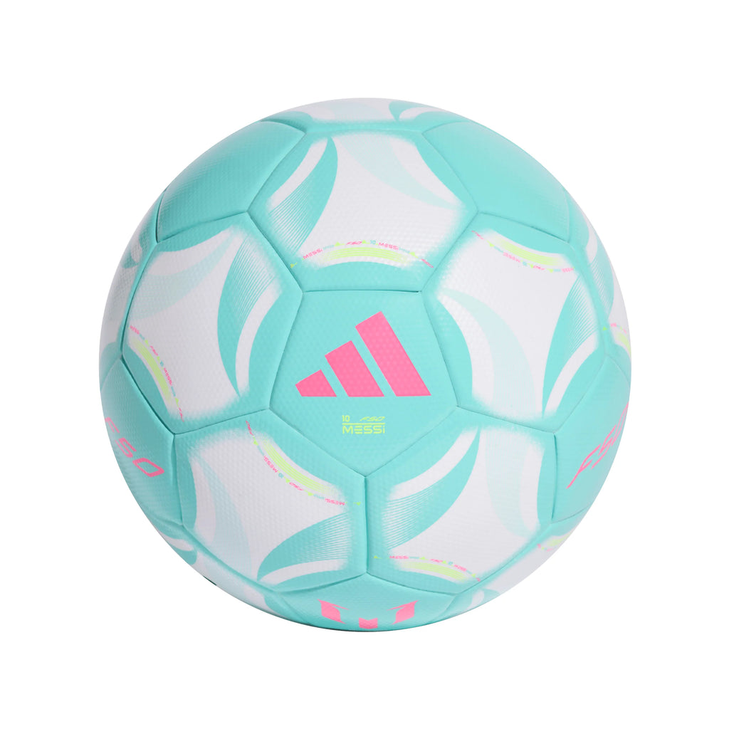 adidas Messi League Soccer Ball White Aqua