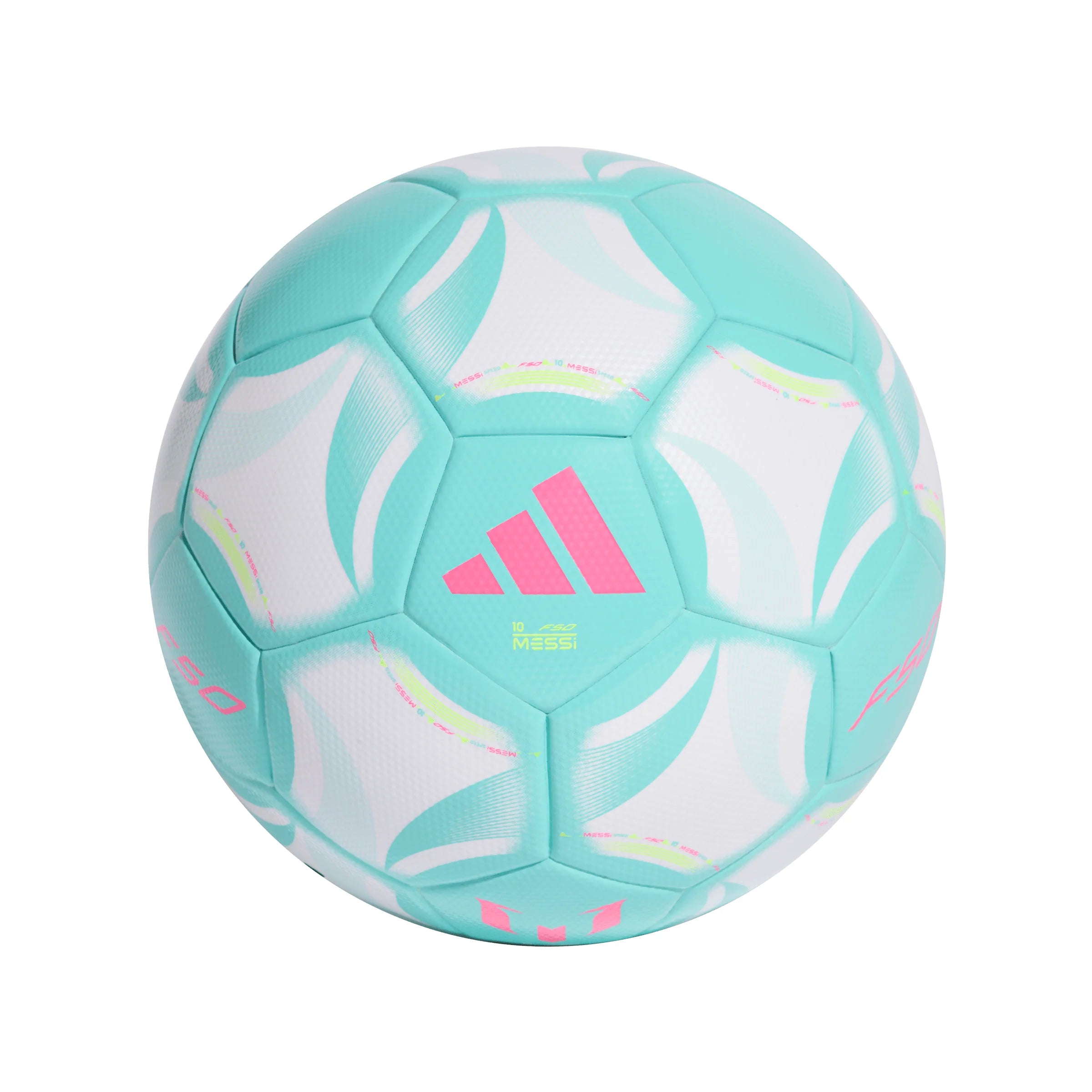 adidas Messi League Soccer Ball White Aqua