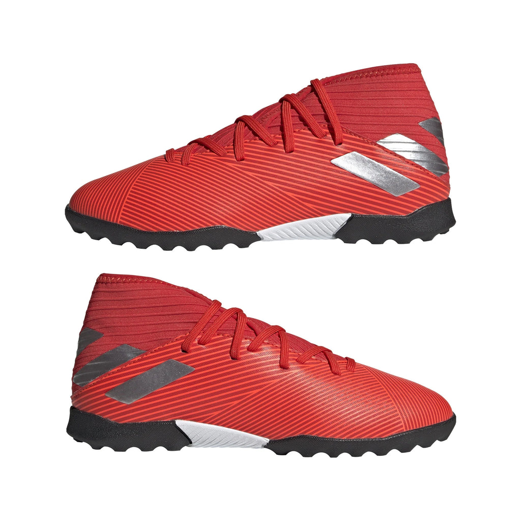adidas Nemeziz 193 TF Turf Youth Soccer Cleats Active Red Silver Metallic Solar Red