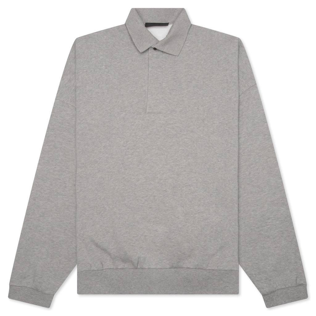 L S Polo Dark Heather Oatmeal