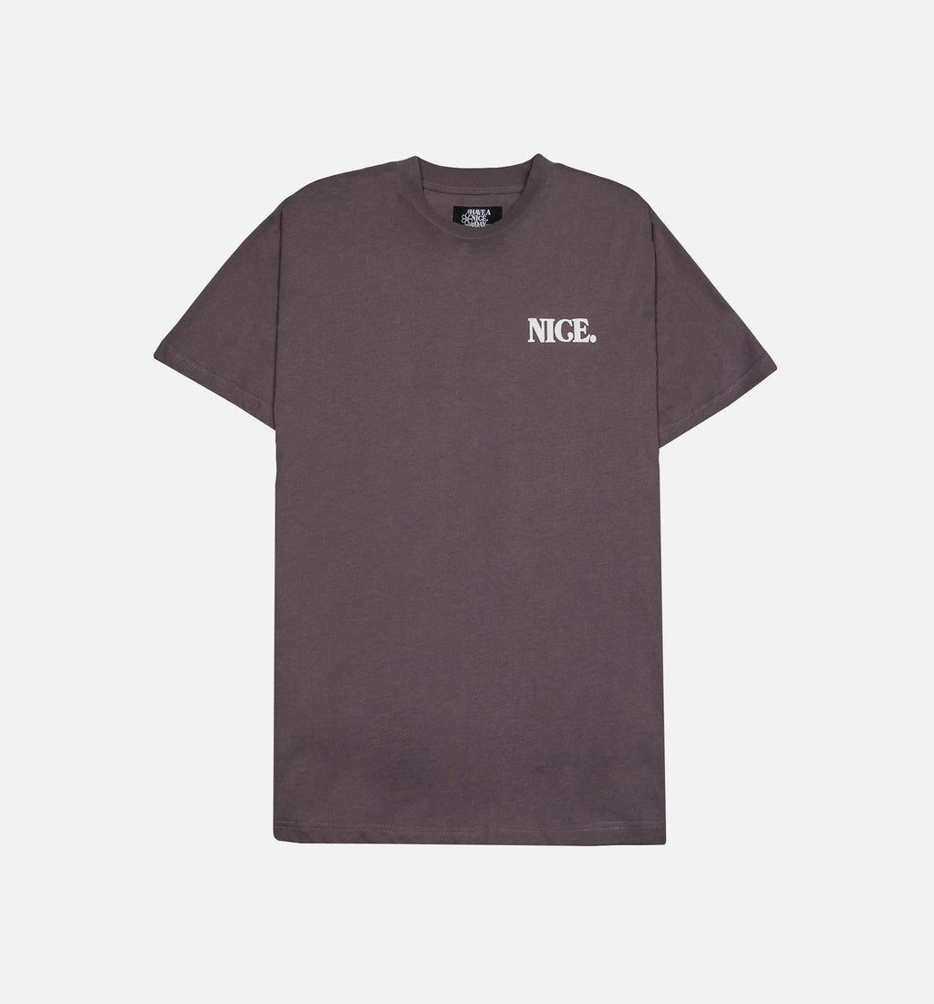 Nice Day Short Sleeve Mens T Shirt Muave Purple
