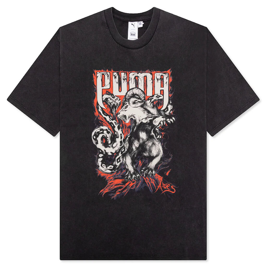Puma x Aries Graphic Tee Black