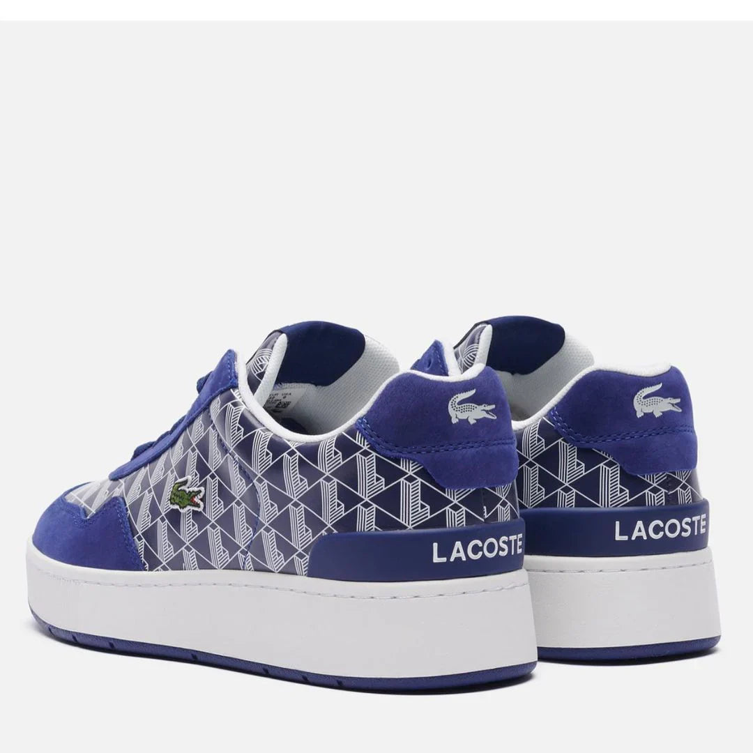 Baskets Lacoste Court Master Monogram Bleu Blanc