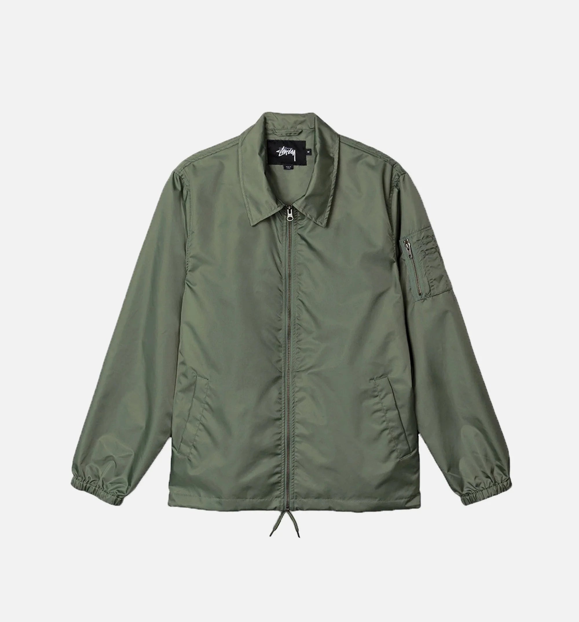 Flight Satin Coach Jacket Mens Jacket Olive Green
