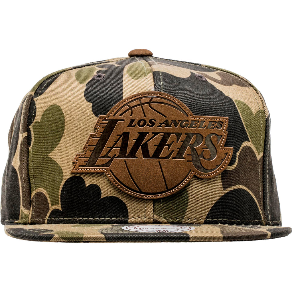Los Angeles Lakers NBA Lux Camo Snapback Mens Camo Brown