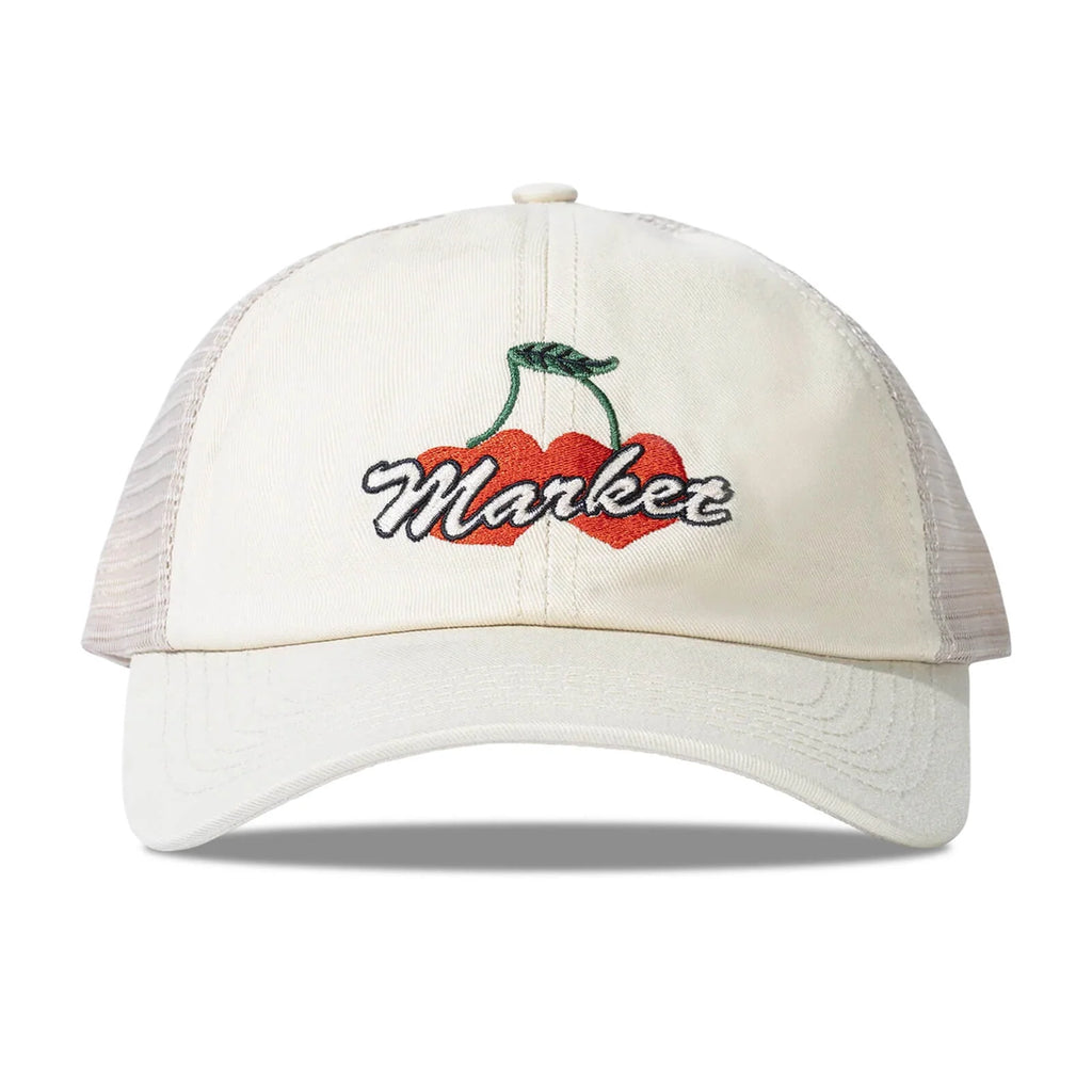 Double Cherries Trucker Hat Unbleached Cotton