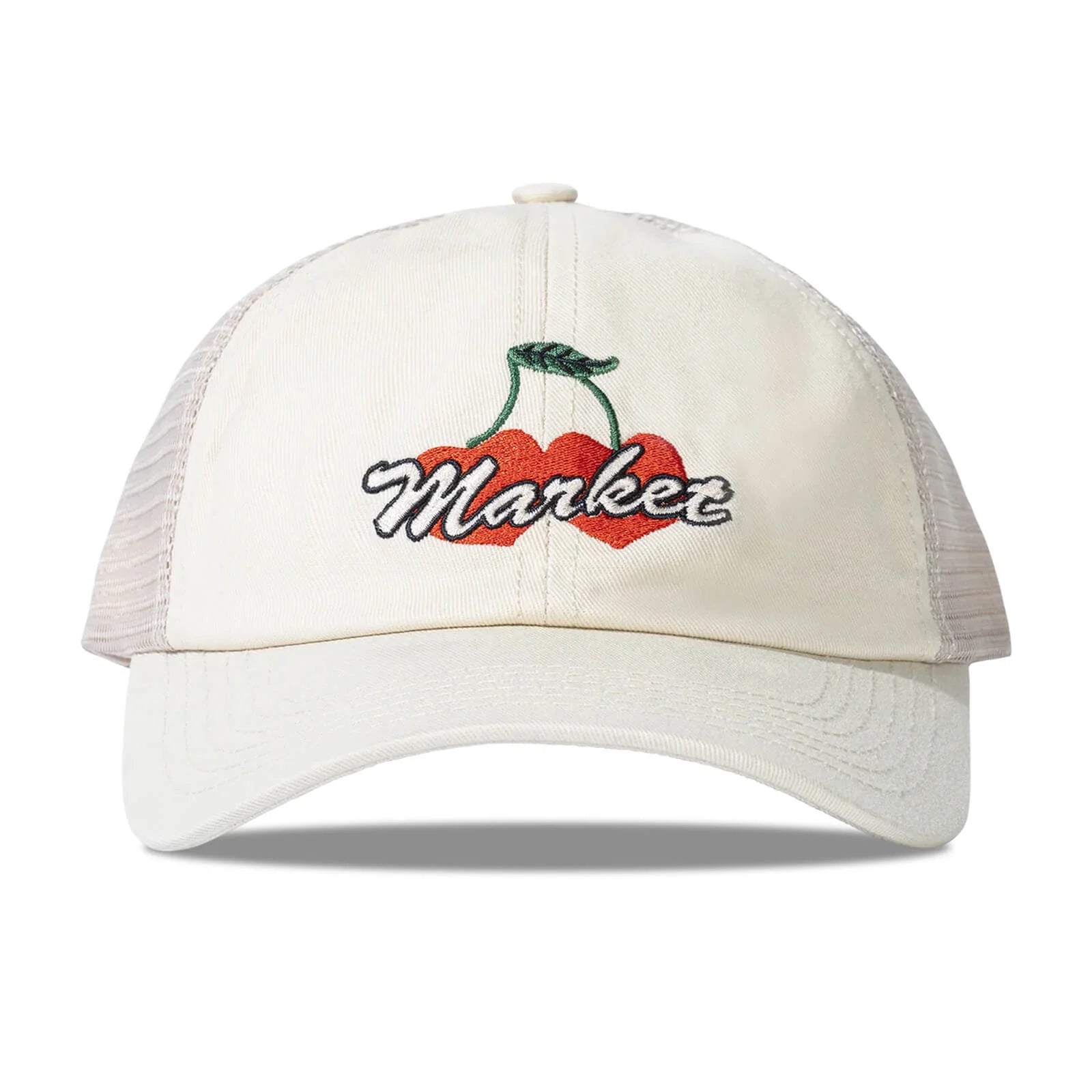 Double Cherries Trucker Hat Unbleached Cotton