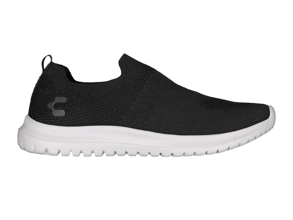 Tenis Charly Slip on Negro con Blanco para Hombre