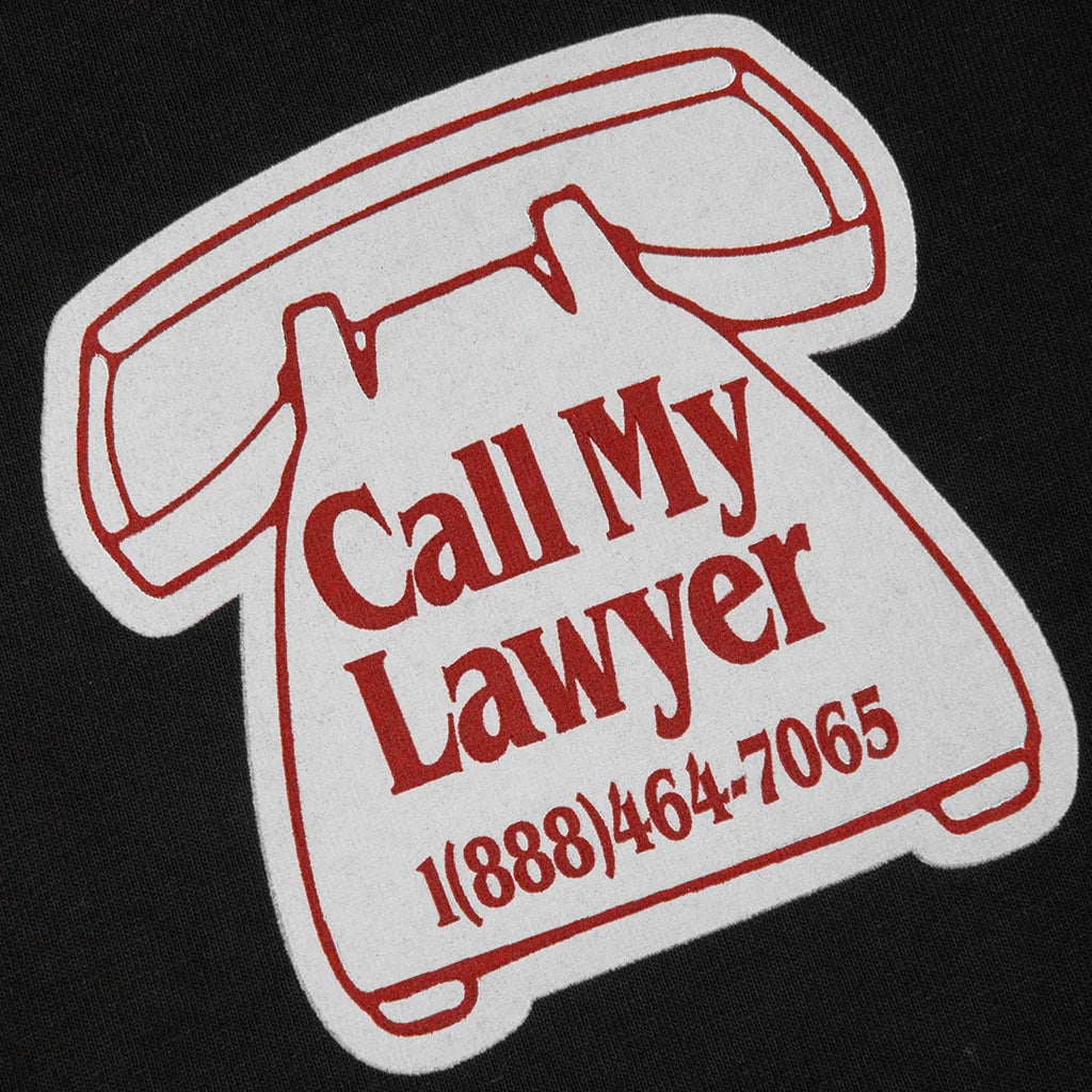 Call My Lawyer Magnet T Shirt Washed Black