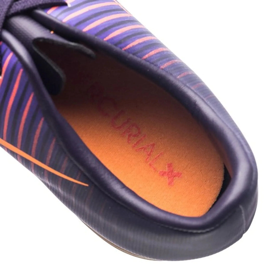 Nike Jr MercurialX Vapor XI IC Indoor Soccer Shoes Purple Orange Grape