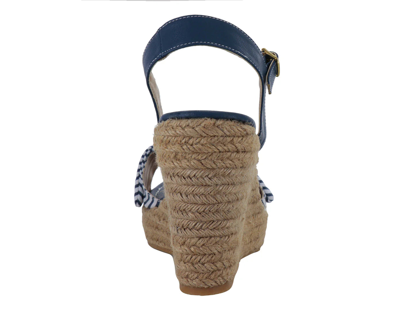 Sandalias Plataforma Luna Rosa Azul Marino Rayas para Mujer