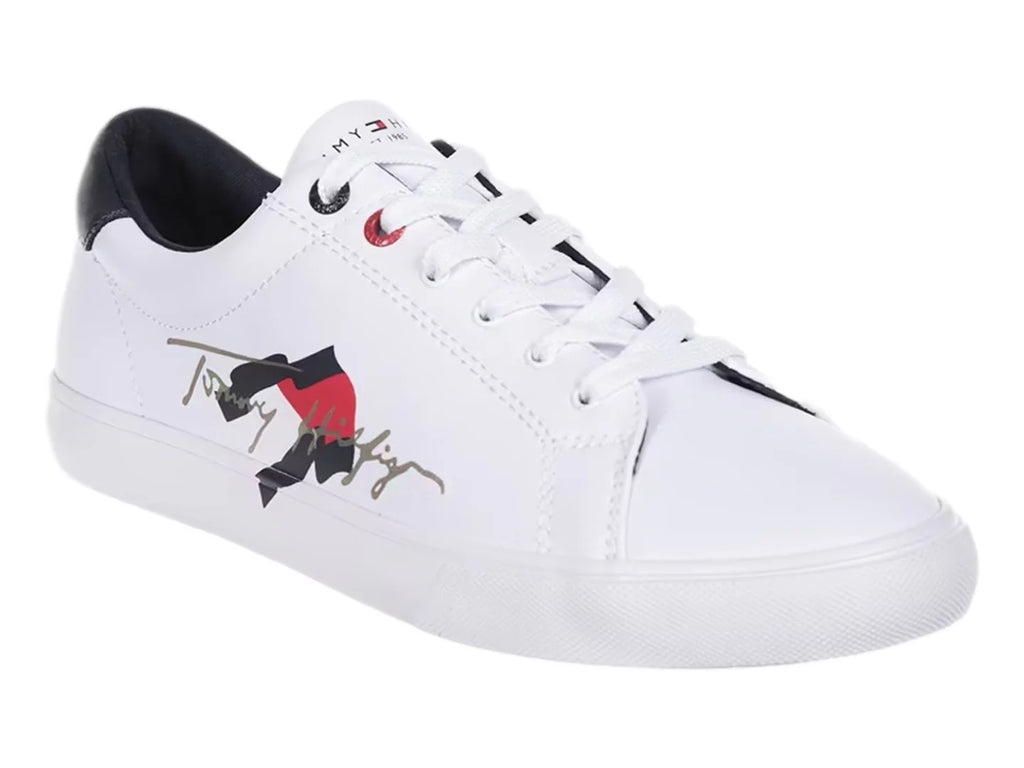 Tenis Tommy Hilfiger TH Flag Signature Blancos para Mujer