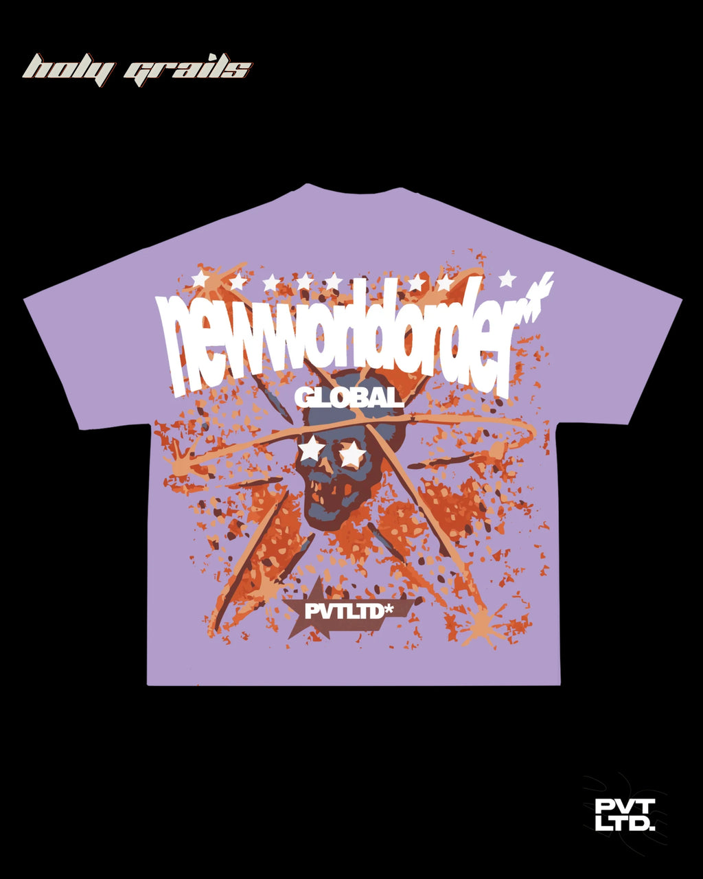 Skull Circuit Lilac Tee HG x Pvt Ltd
