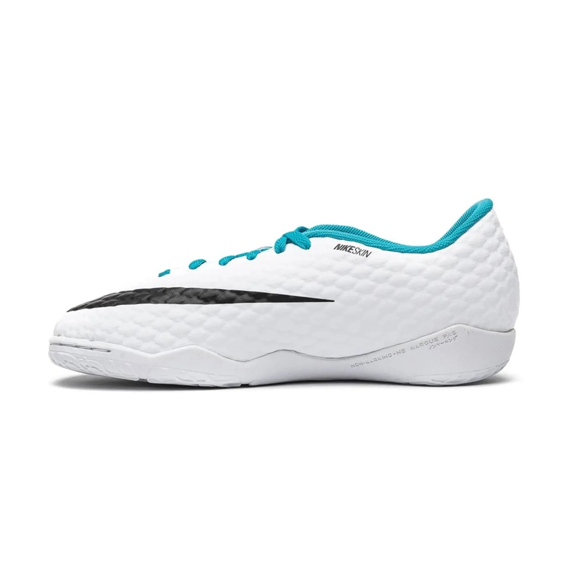 Nike Jr HypervenomX Phelon III IC Indoor Soccer Shoes White Black Photo Blue