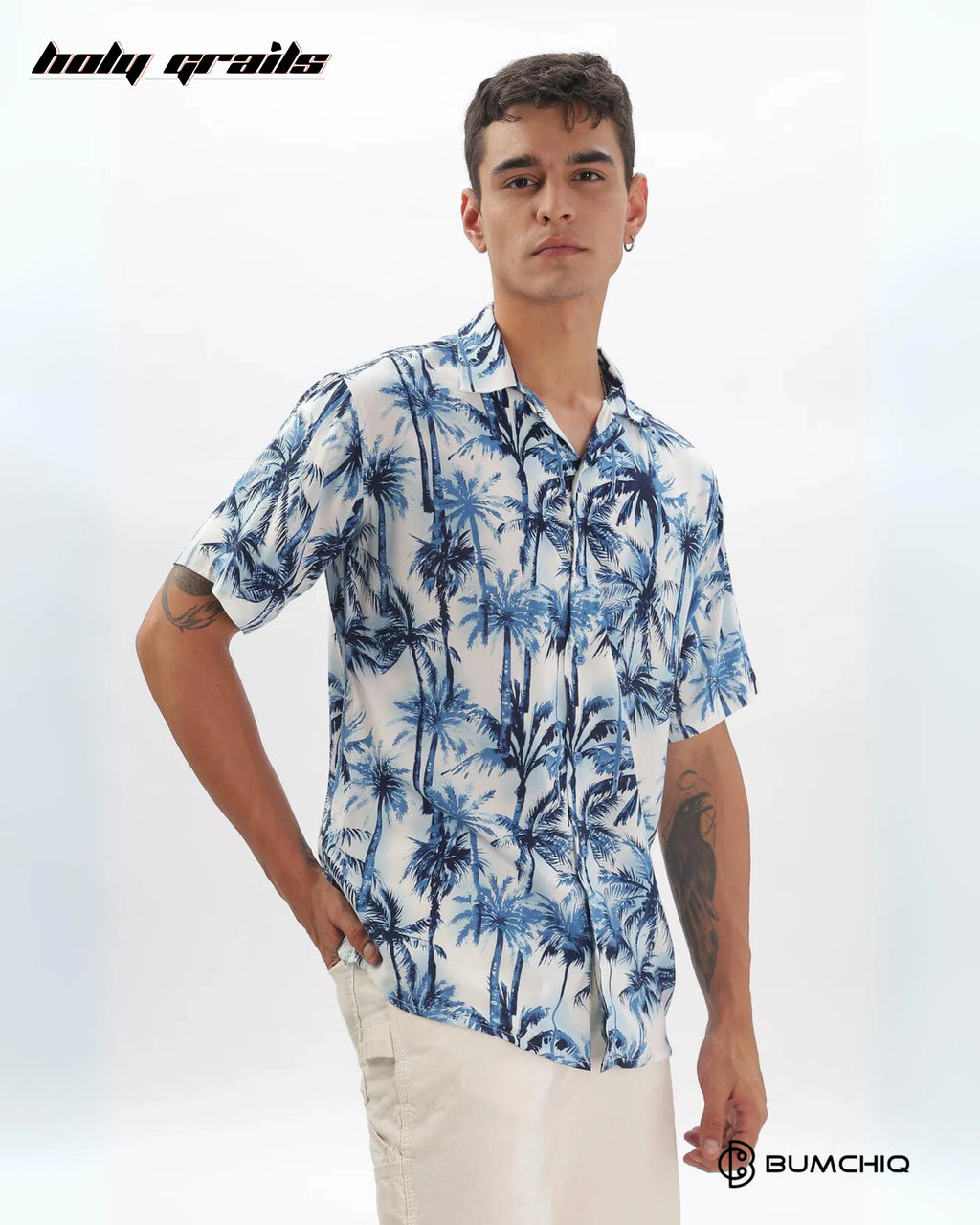 Bluish Palm Shirt HG x Bumchiq