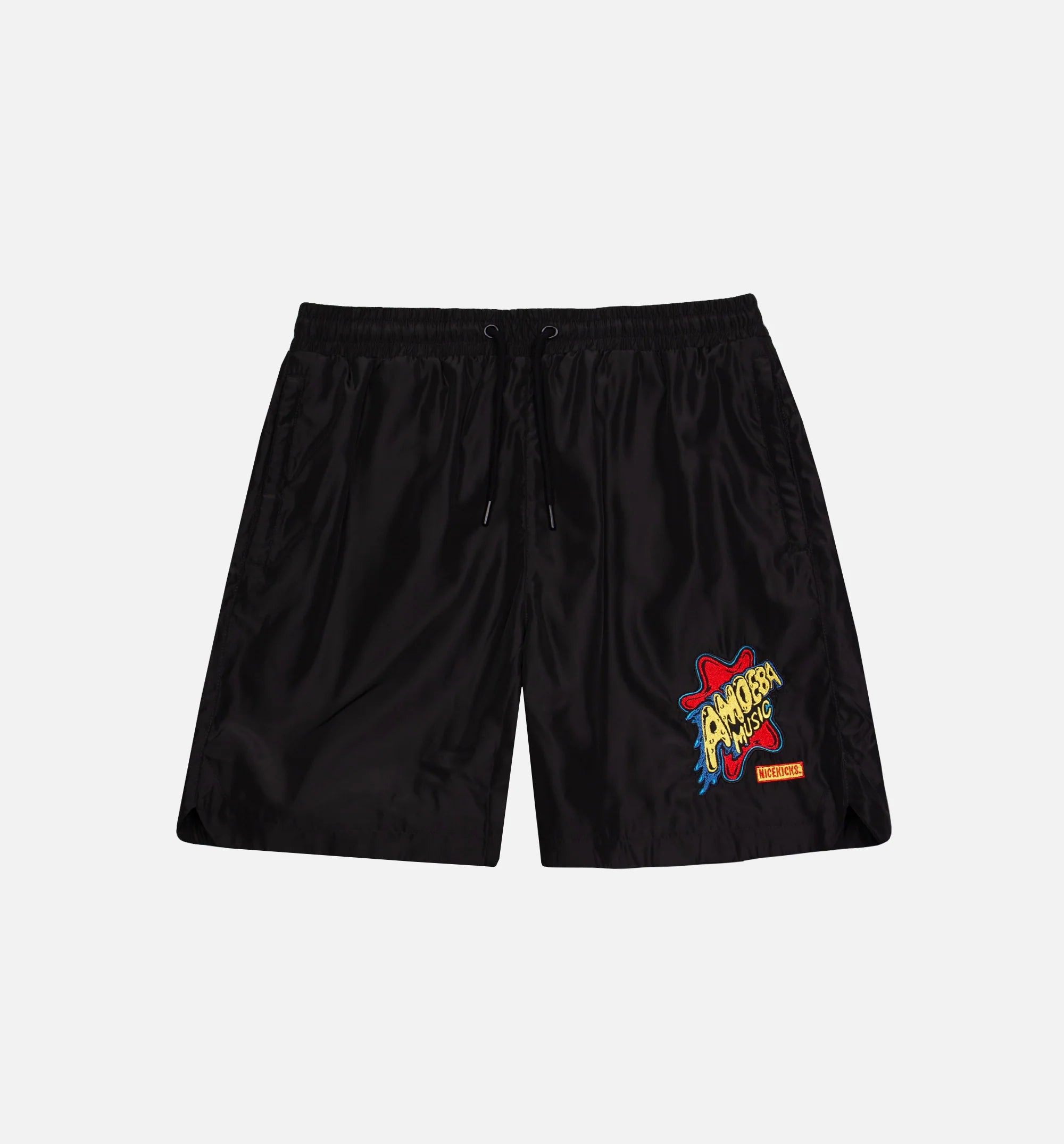 Nice Kicks X Amoeba Nylon Shorts Mens Shorts Black