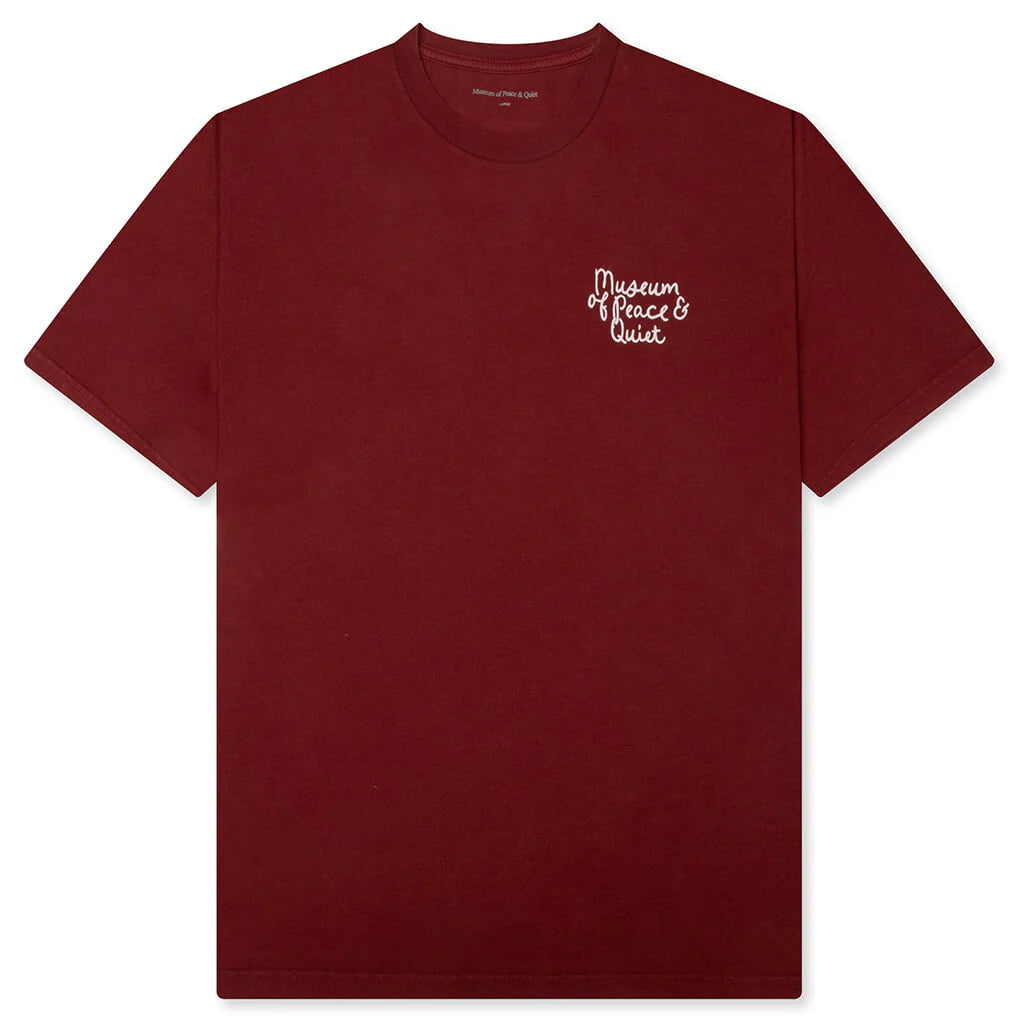Scribble T Shirt Burgandy