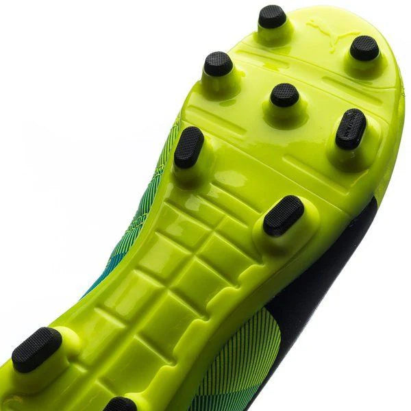 PUMA Evopower 43 FG J Firm Ground Youth Soccer Cleats Safety Yellow Black