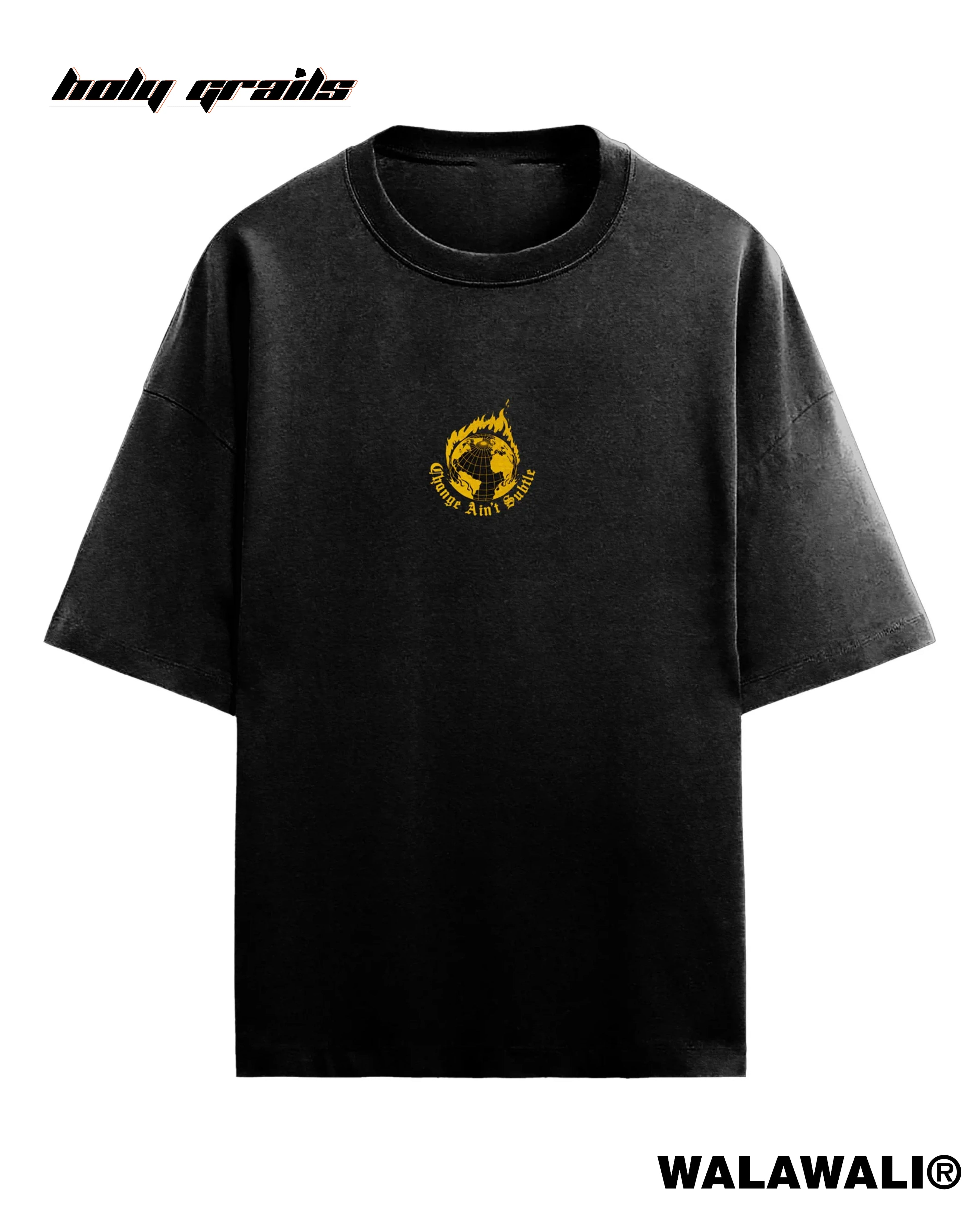 Burn The Rest Grey Oversize Tee HG x Walawali