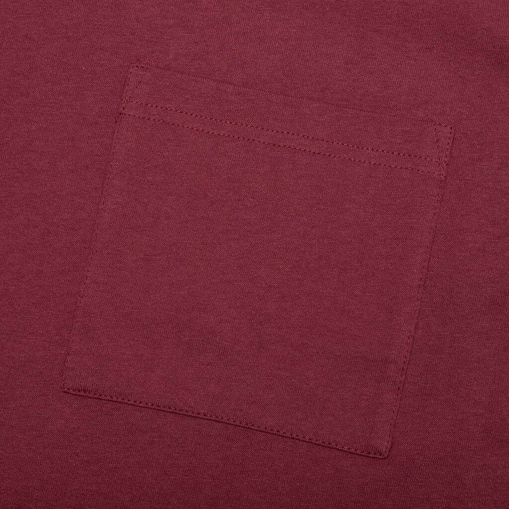 Jersey Braque Pocket Tee Burgundy
