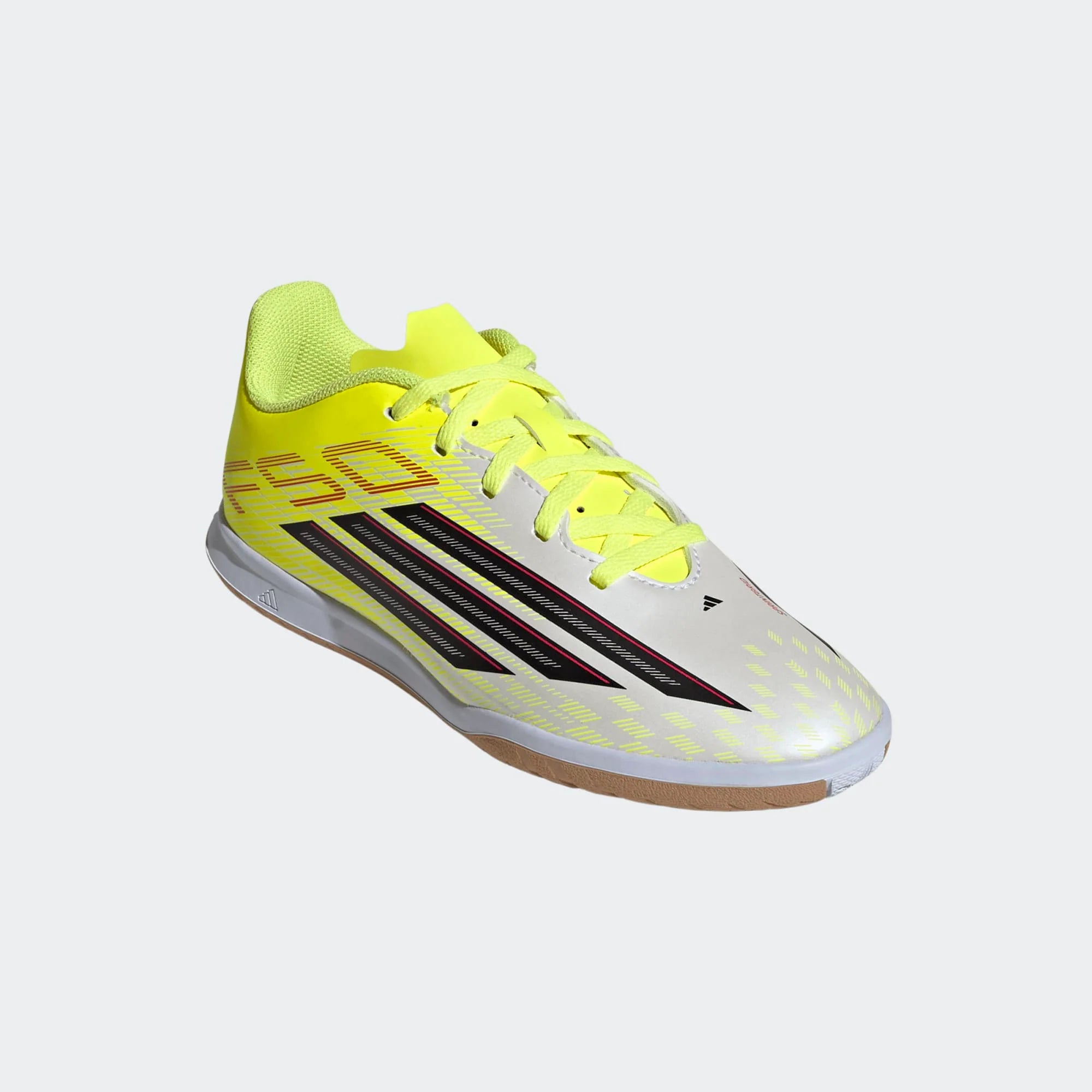adidas F50 Club IN Indoor Youth Soccer Shoes Solar Yellow Black Lucid Red