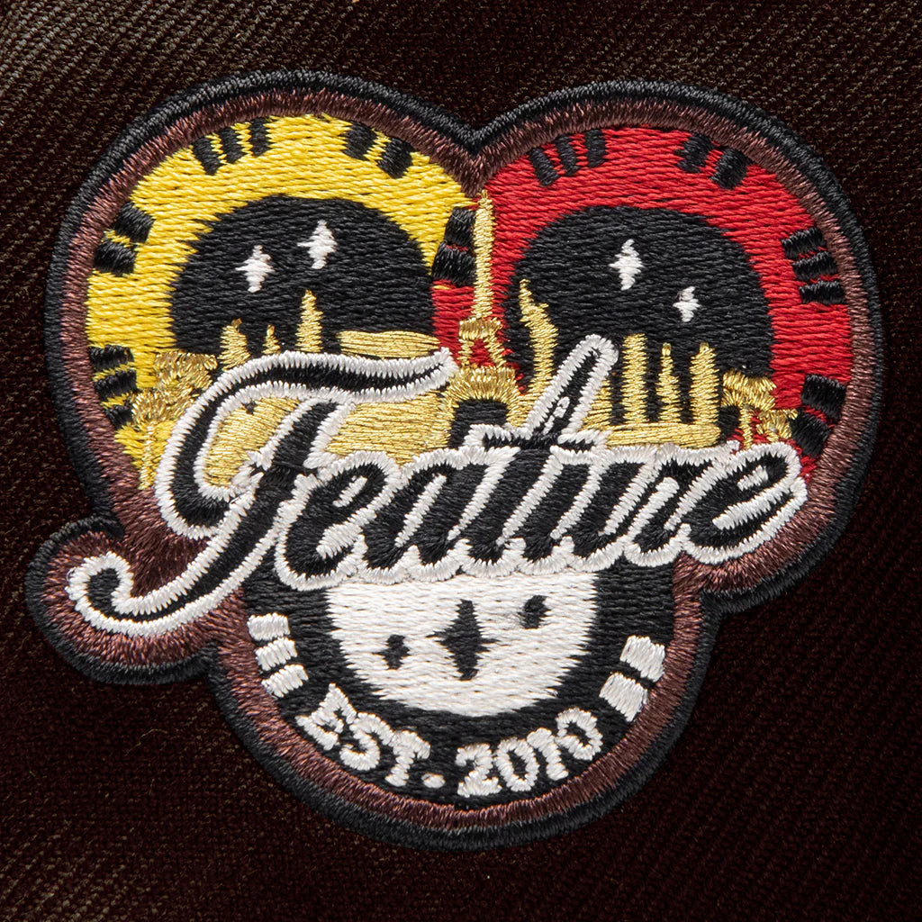 Feature x New Era 59FIFTY Fitted Old English F Vegas Burnt Wood Soft Yellow