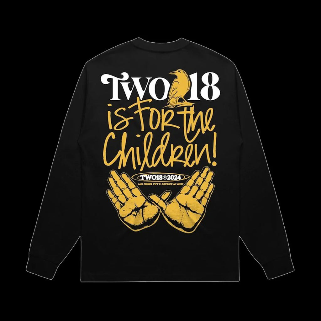 Two18 Is For The Children Longsleeve T Shirt Black
