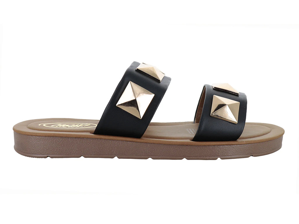 Sandalias CARAY Slide Negro para Mujer