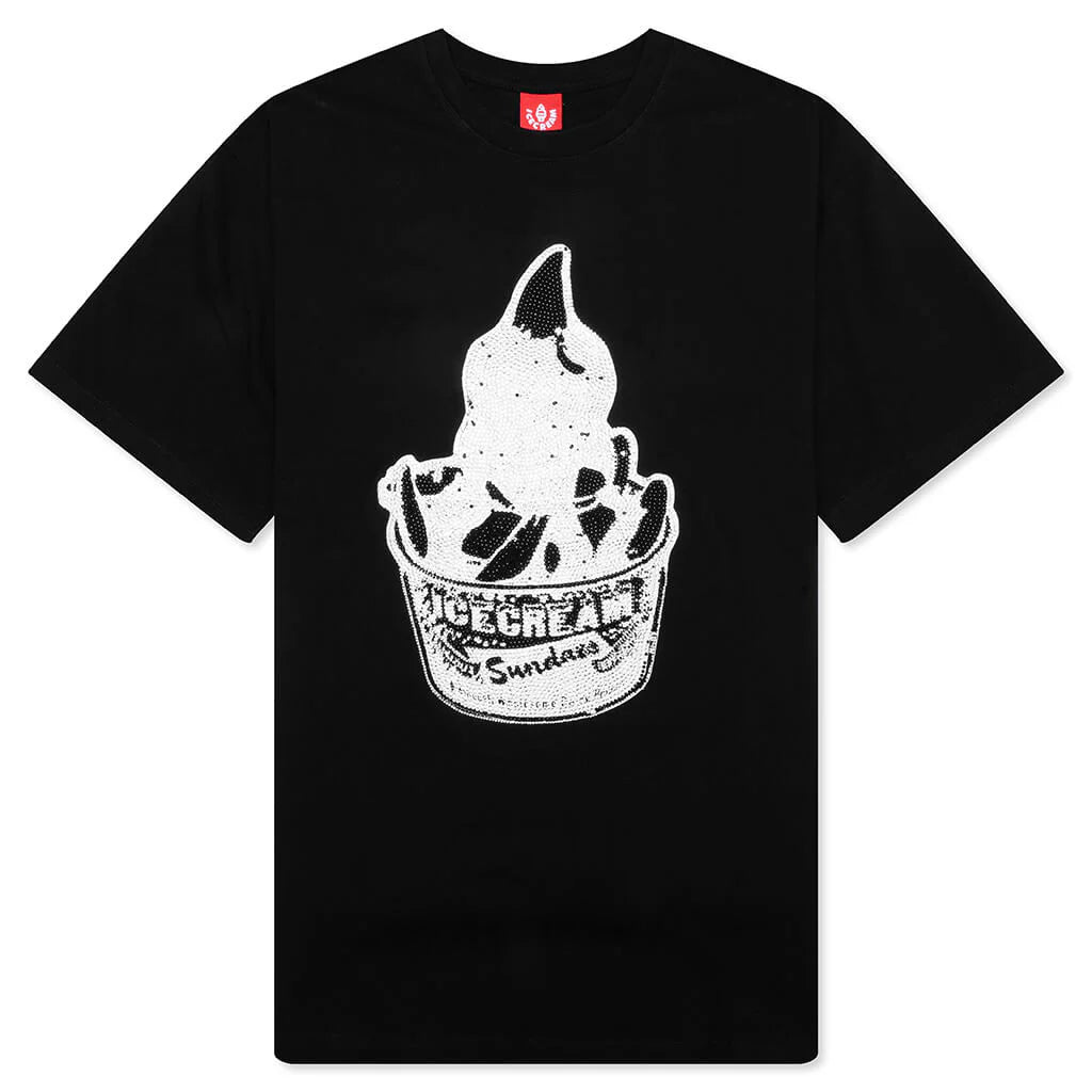 Gleam S S Knit Shirt Black